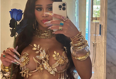 Saweetie Glitzes in Gold for Her 30th Birthday Bash