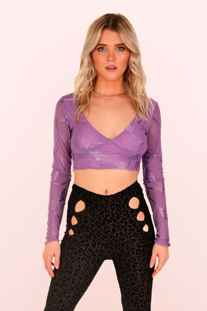 Sara Long-Sleeve Crop Top