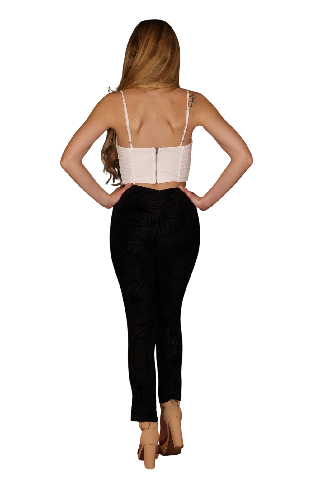 White Satin Corset Crop Top