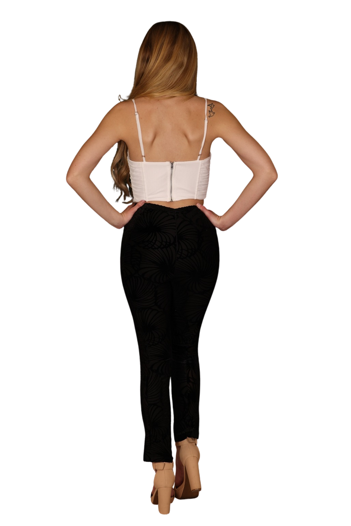 White Satin Corset Crop Top