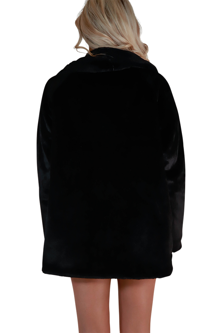black velvet fur mid-length high-quality