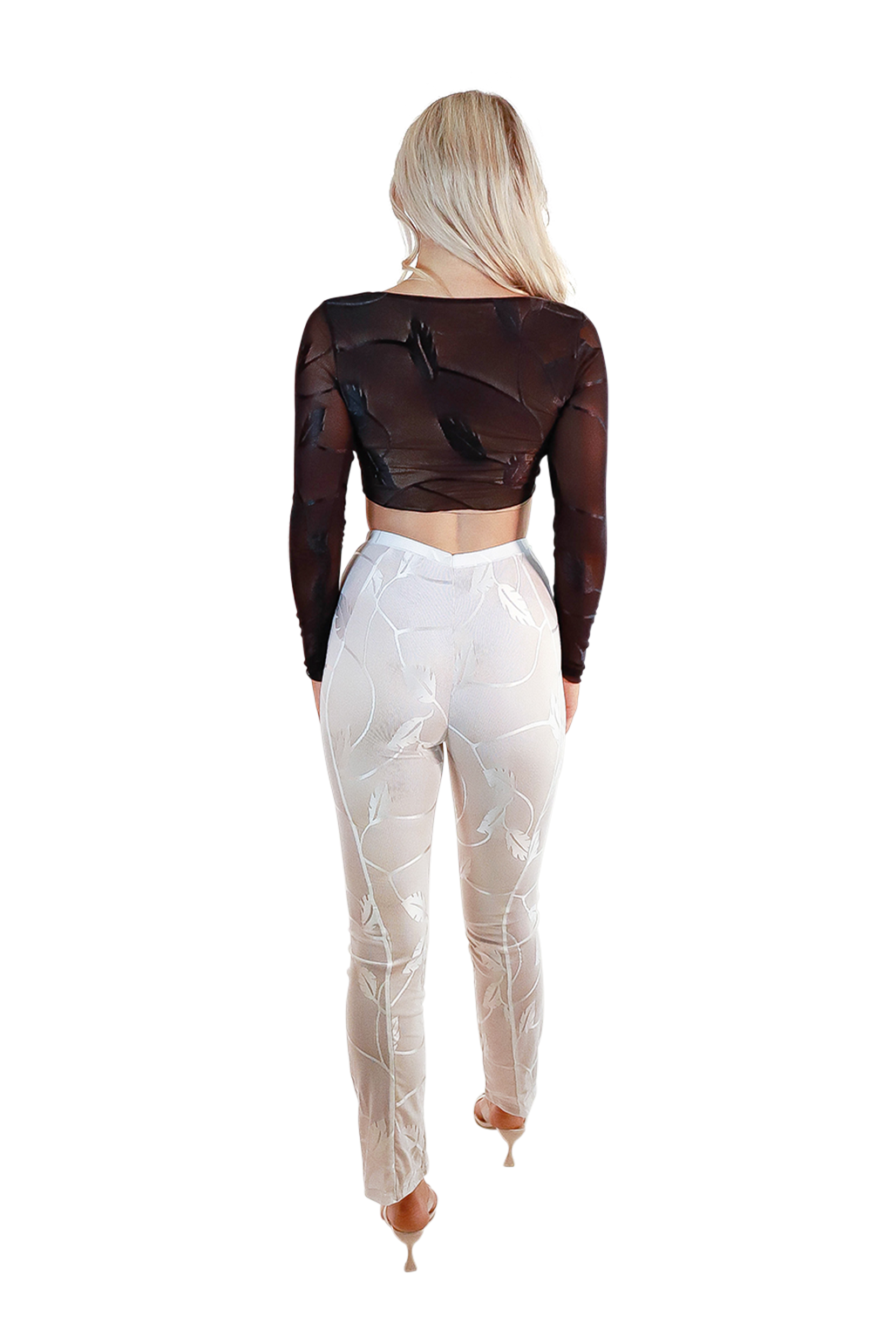 Crop Top with Extra Long Flare Sleeves