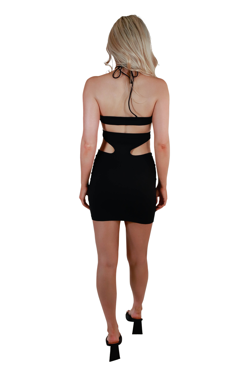 sexy black mini dress Kalley Cutout Mini Dress by Vasaro: Defining Luxury and Elegance Black / L